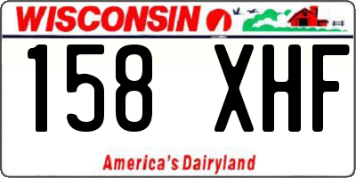 WI license plate 158XHF