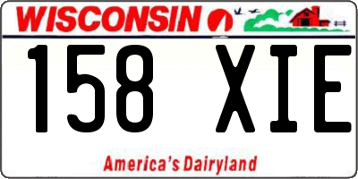 WI license plate 158XIE