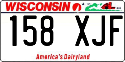WI license plate 158XJF