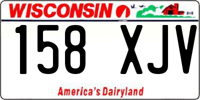 WI license plate 158XJV