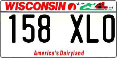WI license plate 158XLO