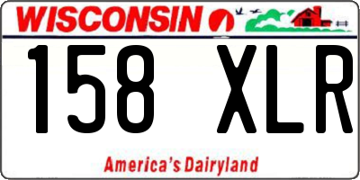 WI license plate 158XLR