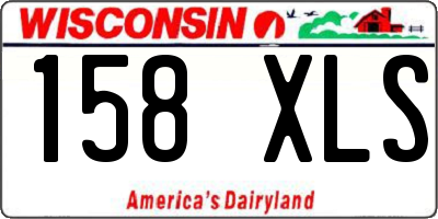 WI license plate 158XLS