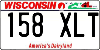 WI license plate 158XLT