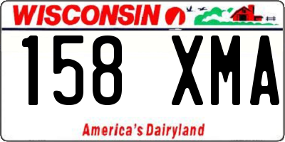 WI license plate 158XMA