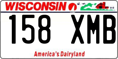 WI license plate 158XMB