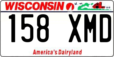 WI license plate 158XMD