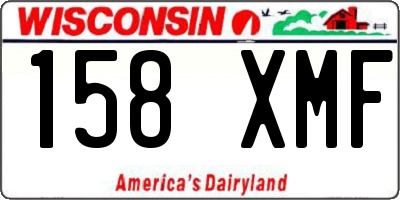 WI license plate 158XMF