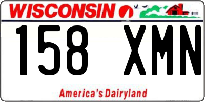 WI license plate 158XMN