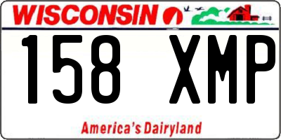 WI license plate 158XMP
