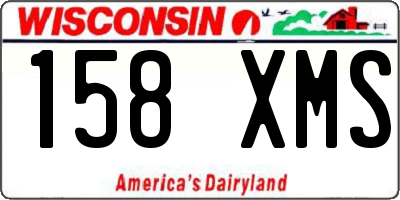 WI license plate 158XMS