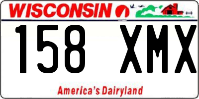 WI license plate 158XMX