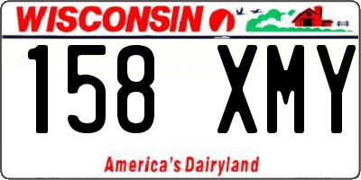 WI license plate 158XMY