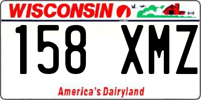 WI license plate 158XMZ