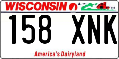 WI license plate 158XNK