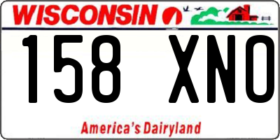 WI license plate 158XNO