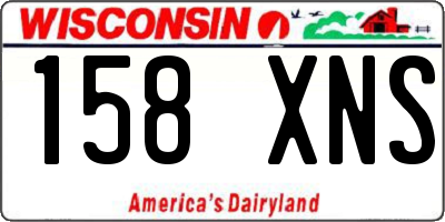WI license plate 158XNS