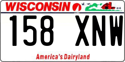 WI license plate 158XNW