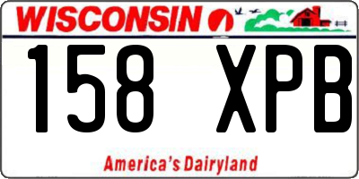 WI license plate 158XPB