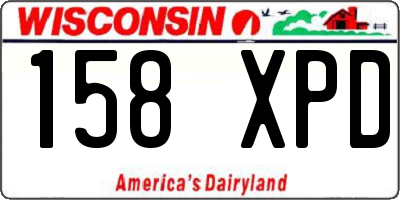 WI license plate 158XPD