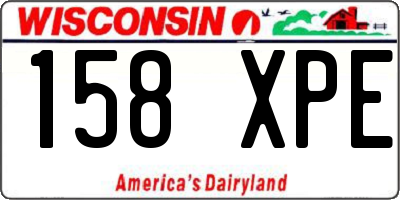 WI license plate 158XPE