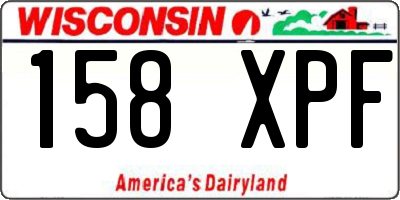 WI license plate 158XPF