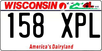 WI license plate 158XPL