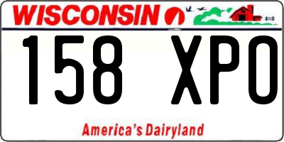 WI license plate 158XPO
