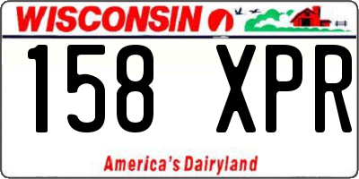 WI license plate 158XPR