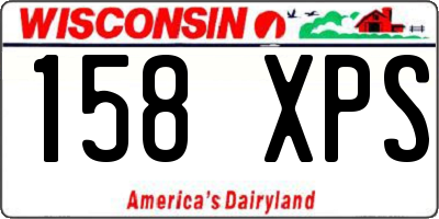 WI license plate 158XPS