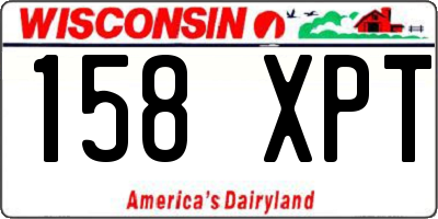 WI license plate 158XPT