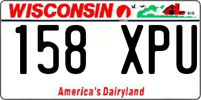 WI license plate 158XPU