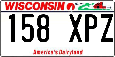 WI license plate 158XPZ