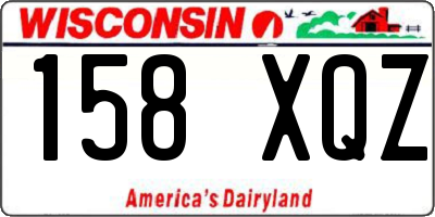 WI license plate 158XQZ