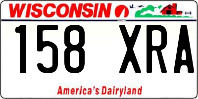 WI license plate 158XRA