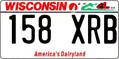 WI license plate 158XRB