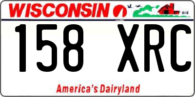 WI license plate 158XRC