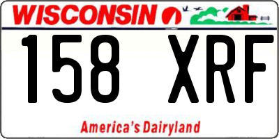WI license plate 158XRF