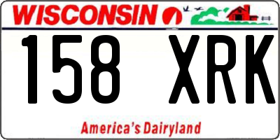 WI license plate 158XRK