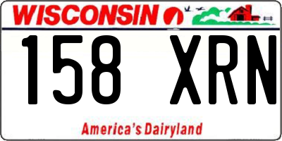 WI license plate 158XRN