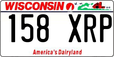 WI license plate 158XRP