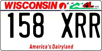 WI license plate 158XRR