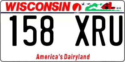WI license plate 158XRU