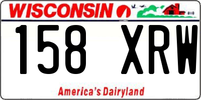 WI license plate 158XRW