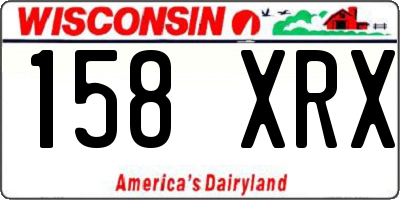 WI license plate 158XRX