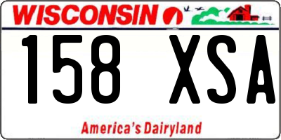 WI license plate 158XSA