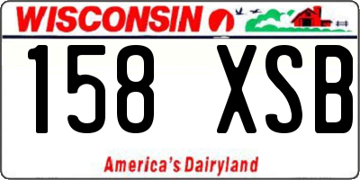 WI license plate 158XSB