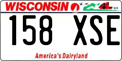 WI license plate 158XSE