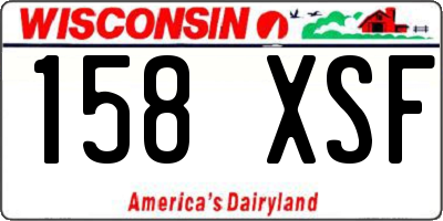 WI license plate 158XSF