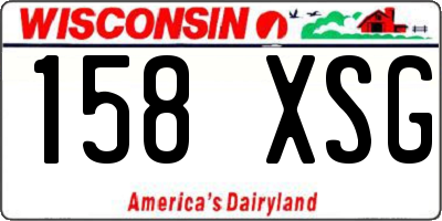 WI license plate 158XSG